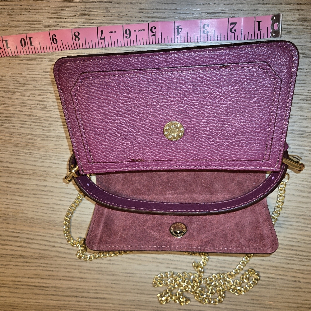BORSE PELLE - Made In Italy - Elegant Burgundy Leather Shoulder Bag - Picture 9 of 9